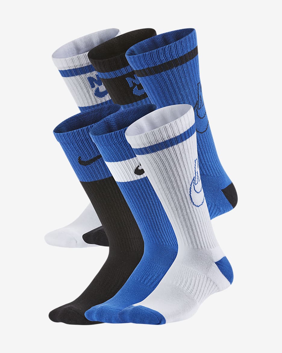 Nike Everyday Kids Cushioned Crew Socks 6 Pairs